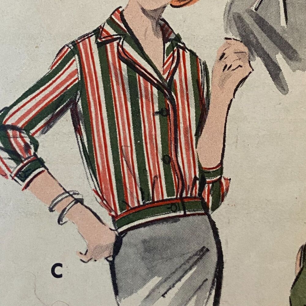Quick and Easy Butterick 8583 Pattern Shirt Miss 16 Vintage Capsule Comfort